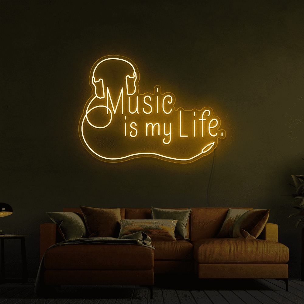 Music Is My Life Neon Sign