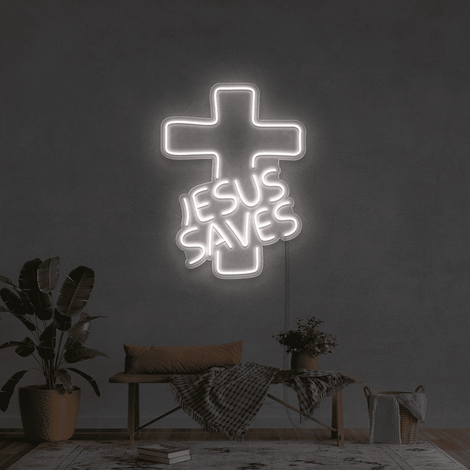 Jesus Saves Neon Sign | Christian Neon Signs - Neon Marvels